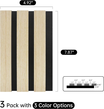 Acoustic Panels | 4 Pcs Soundproof Wall Panels 48" x 24.5" Wood Wall Panels 3D Sound Dampening Panels Wall Decoration